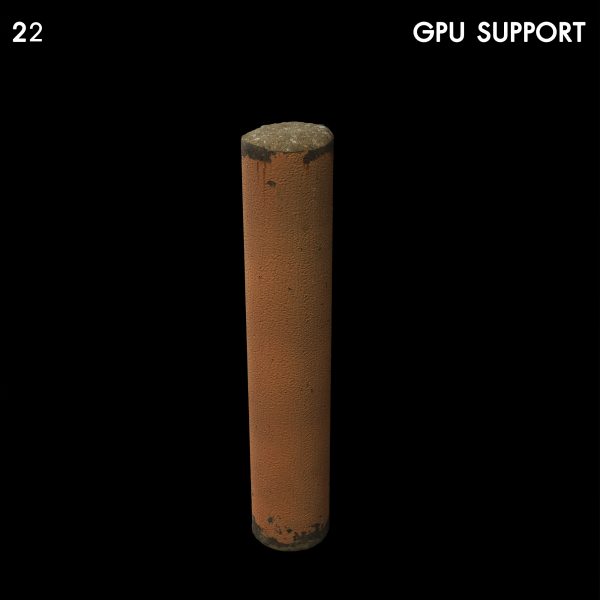 Orange Bollard Proxy Model for SketchUp with V-Ray