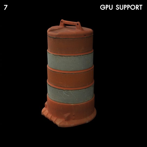 Construction Barrel Proxy Model for SketchUp with V-Ray