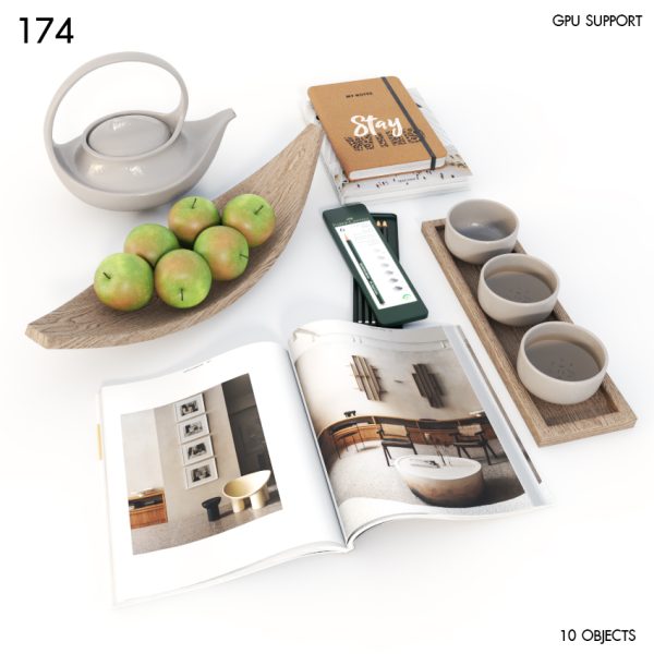 174)Decorate apple and tea5