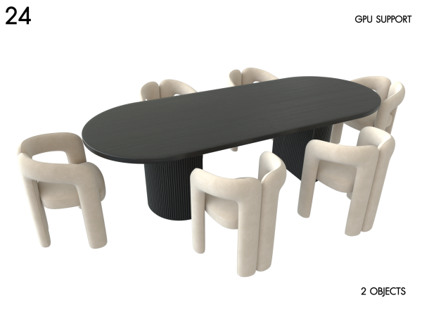 24GubiMoonDiningSet