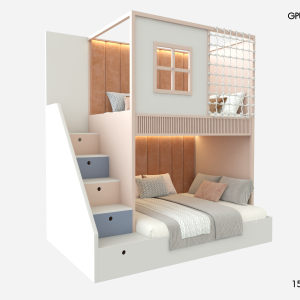 92DesignerTwoLevelBed